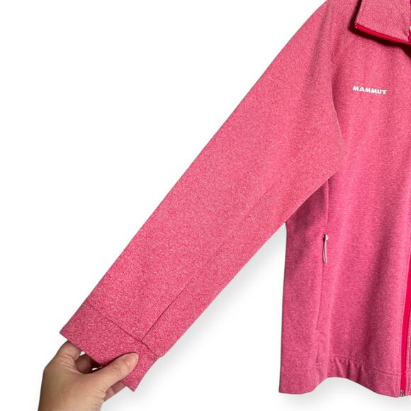 Mammut Pink Fleece Lined Light Jacket Zippered Pockets Women's Size L - Picture 5 of 11